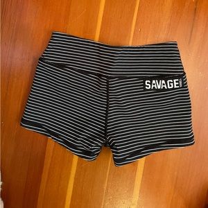 Savage Barbell booty shorts EUC